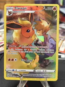 2022 Pokemon SWSH Brilliant Stars Flareon Trainer Gallery #TG01/TG30 Ultra Rare - Image 1
