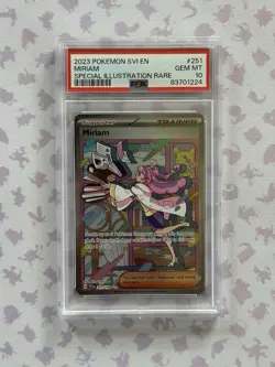 Pokemon TCG Miriam Scarlet & Violet Base Set 251/198 Holo SAR PSA 10 - Image 1