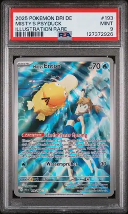 Pokemon Mistys Enton PSA9 Ewige Rivalen DRI 193 Deutsch ILLUSTRATION RARE - Image 1