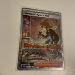 Clemonts Quick Wit 243/191 Pokemon TCG Surging Sparks Special Illustrated Rare - Image 3
