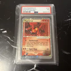 2003 POKEMON EX RUBY & SAPPHIRE MAGMAR EX-HOLO 100/109 PSA 7 - Image 1