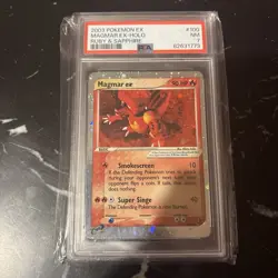 2003 POKEMON EX RUBY & SAPPHIRE MAGMAR EX-HOLO 100/109 PSA 7 - Image 5