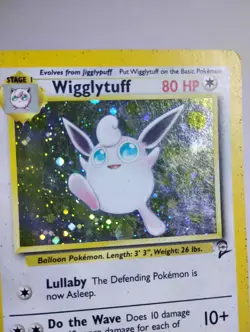 Pokemon TCG Wigglytuff 19/130 Base Set 2 Unlimited Holo Rare HP - Image 2