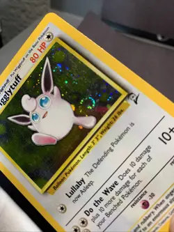 Pokemon TCG Wigglytuff #19/130 Base Set 2 Unlimited Holo Rare WOTC VTG NM Swirl - Image 3