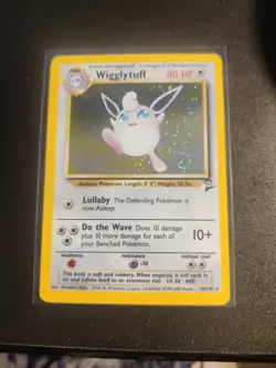 Pokemon TCG Wigglytuff 19/130 Base Set 2 Holo Rare Vintage Unlimited LP/Nm - Image 3