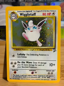 WIGGLYTUFF Base Set 2 19/130 Unlimited Holo Rare Pokemon TCG Lightly Played - Image 1