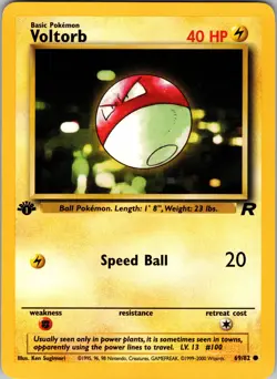 Voltorb 69/82 Team Rocket Pokemon TCG NM First Edition - Image 1