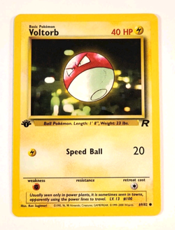 Voltorb - Team Rocket - 69/82 - 1st Edition - Vintage WOTC era Pokemon Card - Image 1