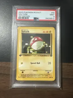 Pokemon 2000 Team Rocket 1st Edition 69/82 Voltorb PSA 9 Mint - Image 1