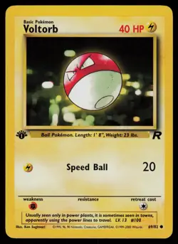 Pokemon Voltorb 69/82 Team Rocket 1st Edition Common Card - LP - Image 1