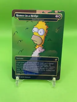MTG Teferi's Protection FOIL Playtest Card Homer Simpson Magic NM COMMANDER EDH - Image 1
