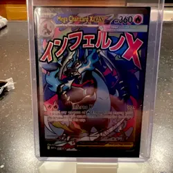 Pokemon Mega Charizard X ex 023 Me: Mega Evolution Promo Holo Full Art 360HP - Image 1