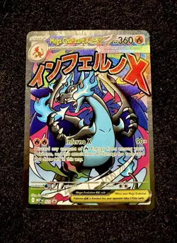 Pokemon TCG Mega Charizard X ex 023 Me: Mega Evolution Promo Holo Gradeworthy 💎 - Image 1