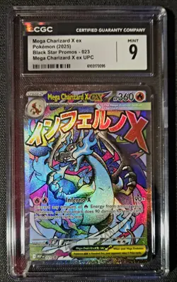 CGC 9 Mega Charizard X ex 023 - ME: Mega Evolution UPC Promo (MEP) Holo Pokemon - Image 1