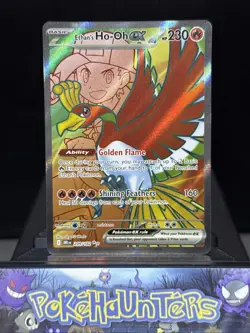 Pokemon Card Ethan's Ho-Oh Ex 209/182 Destined Rivals Full Art Holo Rare NM - Image 1
