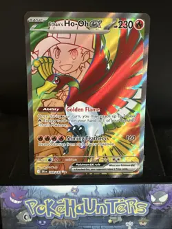 Pokemon Card Ethan's Ho-Oh Ex 209/182 Destined Rivals Full Art Holo Rare NM - Image 1