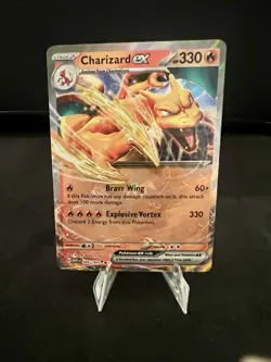 Pokemon TCG Charizard EX Holo Card 6/165 Scarlet & Violet 151 - Image 1