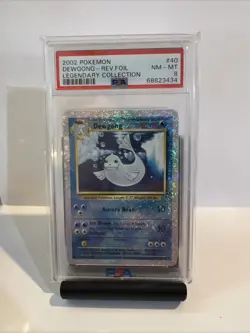 Pokemon TCG Dewgong Reverse Holo Card Legendary Collection 40/110 PSA 8 - Image 1
