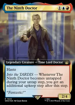 MTG The Ninth Doctor - Surge Foil - Extended Art, Doctor Who, Lightly Played, En - Image 1