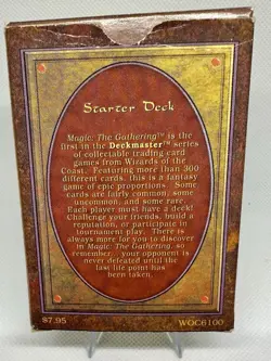 MTG REVISED Starter Deck Box Magic The Gathering 1994 Empty Opened - Image 2