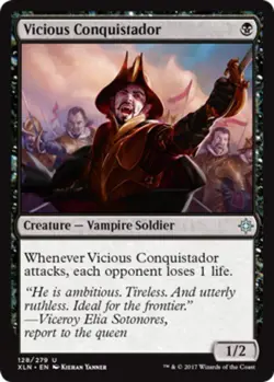 MTG Vicious Conquistador - Foil, Ixalan, Lightly Played, English - Image 1