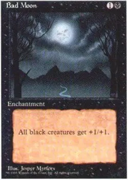 MTG Bad Moon, Fourth Edition, Damaged, English - Image 1