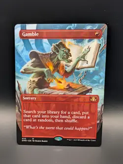MTG - Gamble - BORDERLESS - Non-Foil - Sorcery - DMR #433 - Rare - Image 1