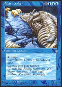 MTG Polar Kraken, Ice Age, Heavily Played, English - Image 1