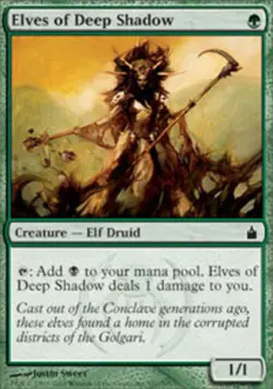 MTG Elves of Deep Shadow, Ravnica: City of Guilds, Heavily Played, English - Image 1