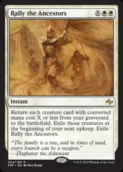 MTG Rally the Ancestors - Foil, Fate Reforged, Lightly Played, English - Image 1
