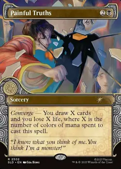 MTG Painful Truths - Rainbow Foil, Secret Lair Drop Series, Near Mint, English - Image 1