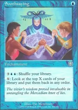 MTG Soothsaying, Mercadian Masques, Heavily Played, English - Image 1