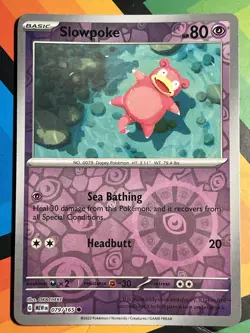 Slowpoke 079/165 Reverse Holo Pokemon Scarlet & Violet 151 - - Image 1