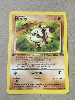 POKEMON JUNGLE 1ST EDITION MANKEY 55/64 - Image 3