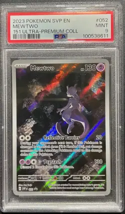 2023 Pokemon 151 UPC Promo #052 Mewtwo PSA 9 Mint - Image 1