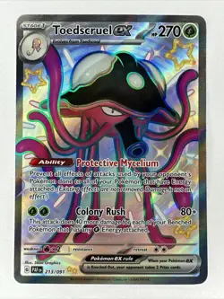 Pokemon TCG Toedscruel EX Scarlet & Violet: Paldean Fates 213/091 Holo Shiny... - Image 1