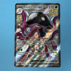 Toedscruel ex Pokemon TCG Paldean Fates 213/091 Shiny Full Art Ultra Rare NM - Image 1