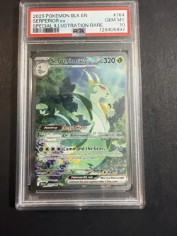 Pokemon TCG Serperior EX Sir 164/086 Black Bolt PSA 10 - Image 1