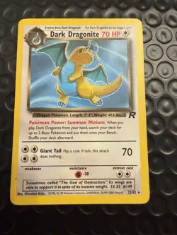 Pokemon Dark Dragonite TCG Card 22/82 Non-Holo LP- - Image 1