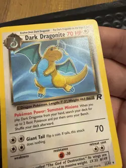 Pokemon Dark Dragonite TCG Card 22/82 Non-Holo LP- - Image 2