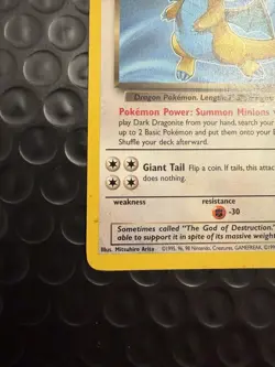 Pokemon Dark Dragonite TCG Card 22/82 Non-Holo LP- - Image 3