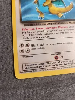 Pokemon Dark Dragonite TCG Card 22/82 Non-Holo LP Condition - Image 3