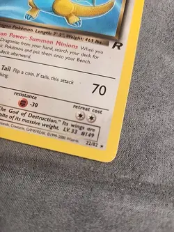 Pokemon Dark Dragonite TCG Card 22/82 Non-Holo LP Condition - Image 4