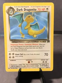 Pokemon TCG Dark Dragonite #22/82 Team Rocket Non Holo Rare VTG WOTC 2000 LP - Image 1