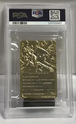 CHARIZARD 23K GOLD PLATED CARD PSA 7 NM NEAR MINT 1999 BURGER KING POKEMON - Image 2