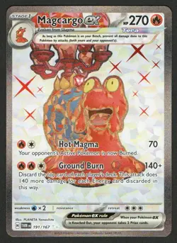 Magcargo ex 191/167 Ultra Rare Mint NM Pokemon TCG Twilight Masquerade - Image 1