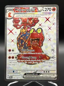 Magcargo Ex 191/167 Ultra Rare Twilight Masquerade Pokemon TCG NM-MINT - Image 1
