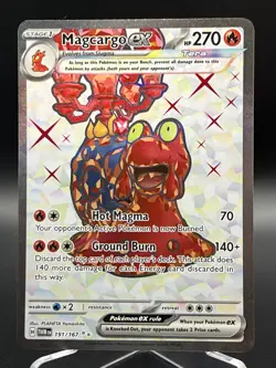 Magcargo Ex 191/167 Ultra Rare Twilight Masquerade Pokemon TCG NM-MINT - Image 1