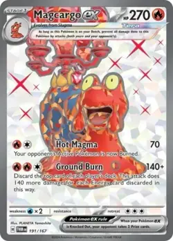 Magcargo ex 191/167 Ultra Rare Mint NM Pokemon TCG Twilight Masquerade - Image 1