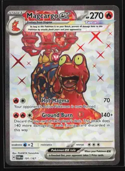 Magcargo EX 191/167 - Twilight Masquerade - Ultra Rare Full Art Pokemon TCG NM - Image 1